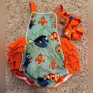 24 mo Finding Nemo Romper & Bows